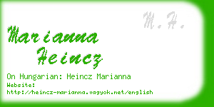 marianna heincz business card